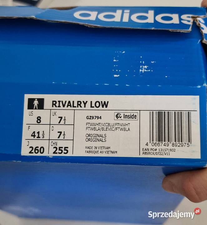 Nowe Buty Adidas Rivalry Low Białe rozmiar 41 13 Obuwie sportowe