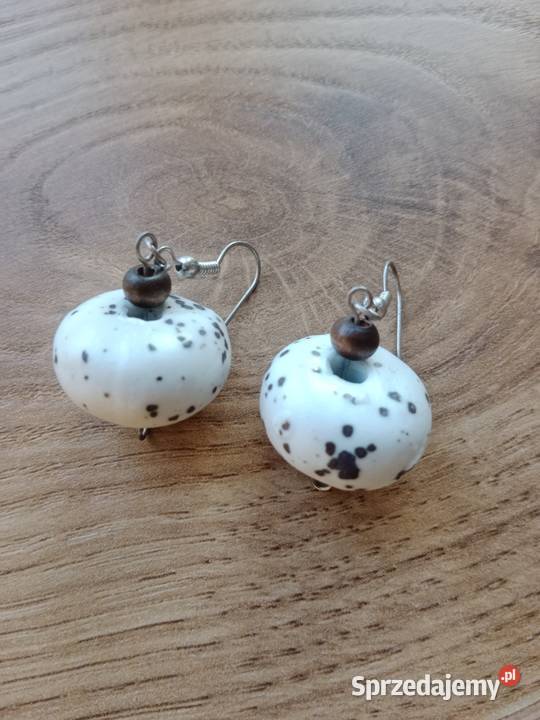 Kolczyki porcelanowe kule Kolczyki