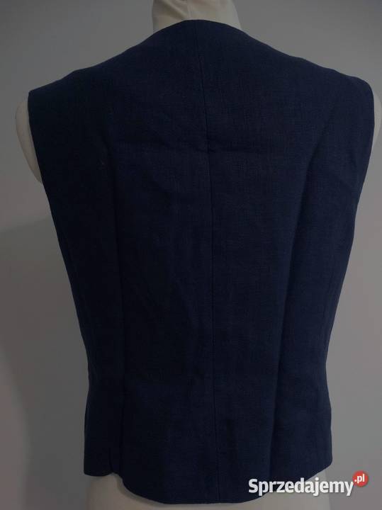 Kamizelka Garniturowa Lniana Len Wiskoza