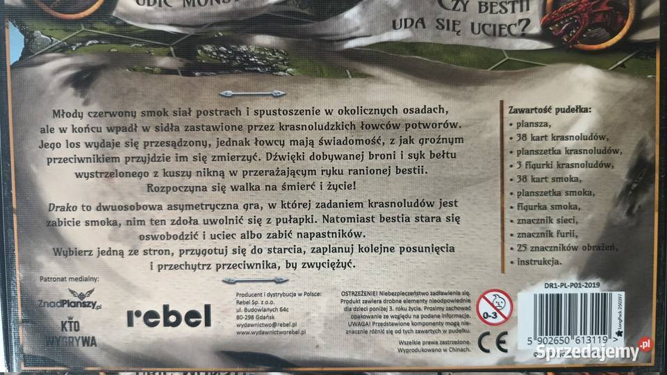 Gra planszowa Drako Smok i Krasnoludy Katowice sprzedam