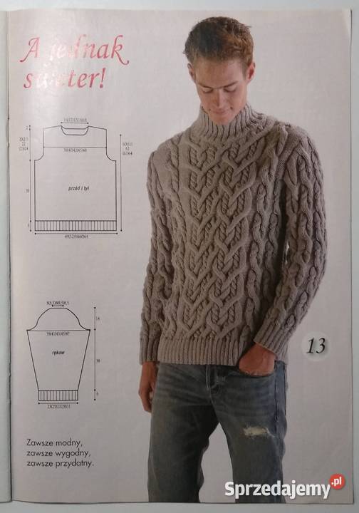 Dama w swetrze 122013 szydełko druty pomorskie Gdańsk