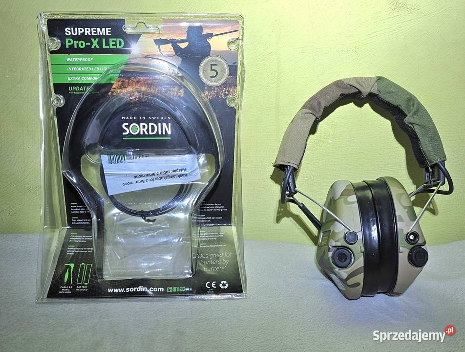 Słuchawki SORDIN Supreme PROX LED Gel Camo Książenice