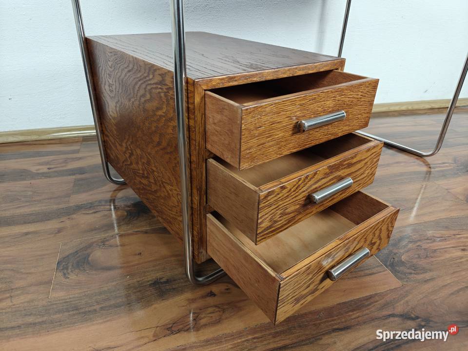 BIURKO Lewe Chrom Dąb ciemny brąz Bauhaus Art mazowieckie Radom