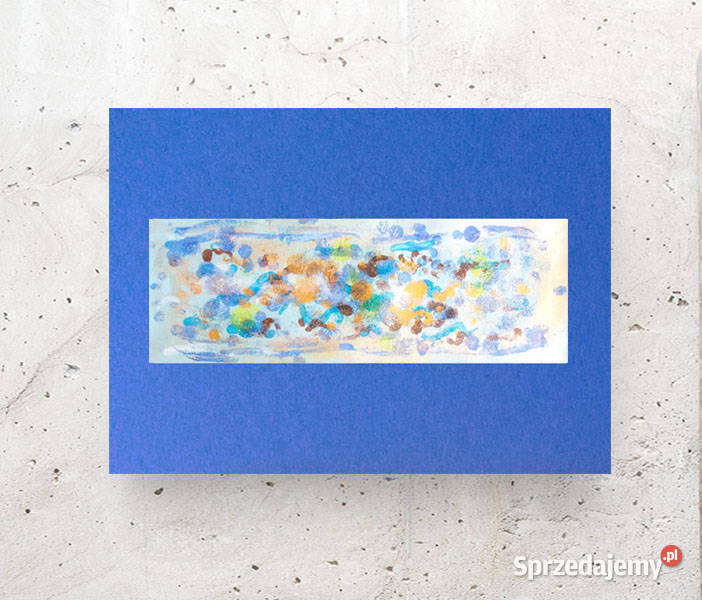 minimalizm dekoracja abstrakcja granatowa marine odcienie błękitu Kraków