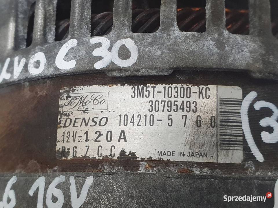 Volvo C30 S40 II V50 16 16V ALTERNATOR osobowe Układ elektryczny silnika Janów sprzedam
