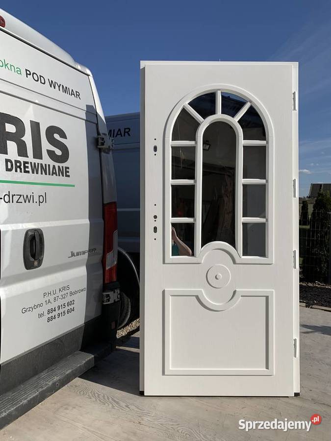 Drzwi zewnętrzne dębowe ocieplane nietypowe na Brodnica