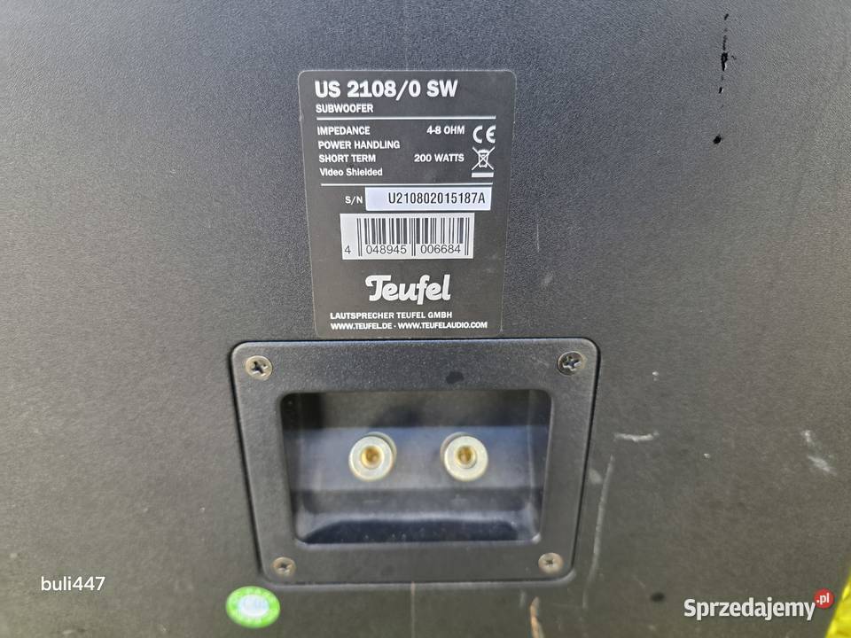 subwoofer teufel us2108 sw mono Chełm Śląski
