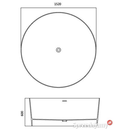 Wanna wolnostojąca okrągła StoneArt dotyk Akcesoria łazienkowe wielkopolskie