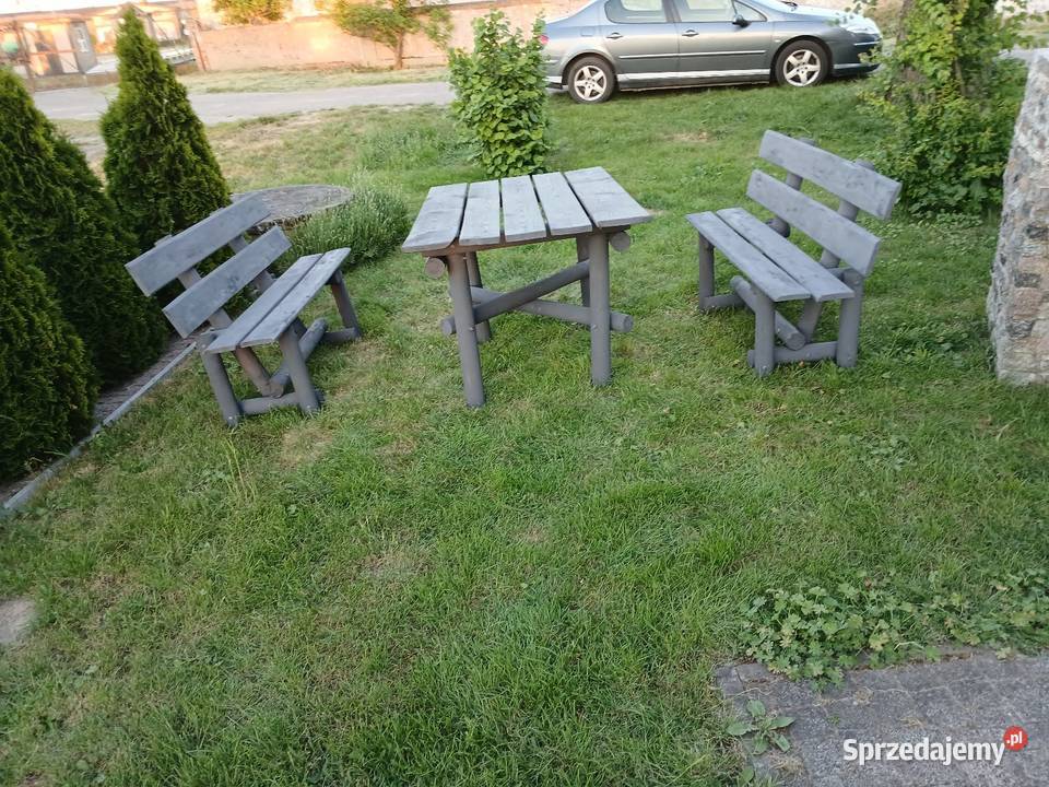 Ławki stolik ogrodowy zestaw Września sprzedam