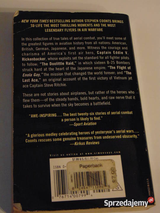 War in the Air Stephen Coonts Wojna w powietrzu Rok wydania 2003 lubelskie Lublin sprzedam