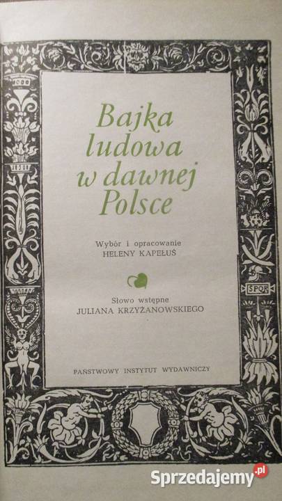 Bajka ludowa w dawnej Polsce Kapeluś legendy łódzkie Łódź