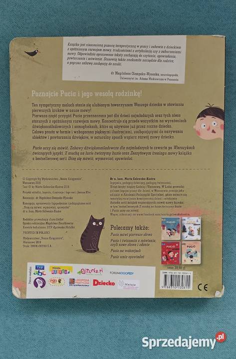 Książka Pucio uczy się mówić pomoc logopedyczna sprzedam