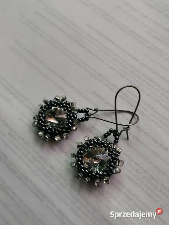 Kolczyki crystal Swarovski hematyt beading Kolczyki Częstochowa