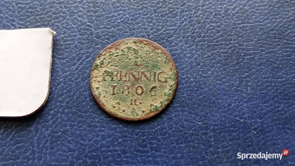 Stare monety 1 fenig 1806 Niemcy Lesko