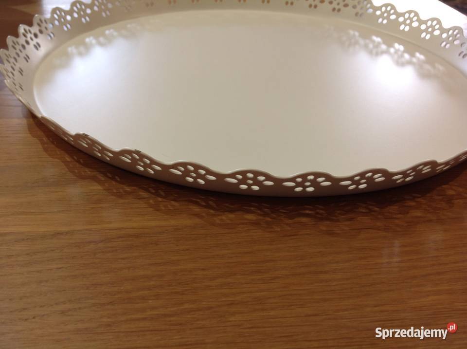 Taca Biała Metalowa Ażurowa biały Pozostałe