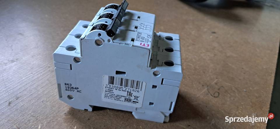 Wyłącznik nadprądowy ETIMAT B63 3P Zabezpieczenia i rozdzielnice Żory
