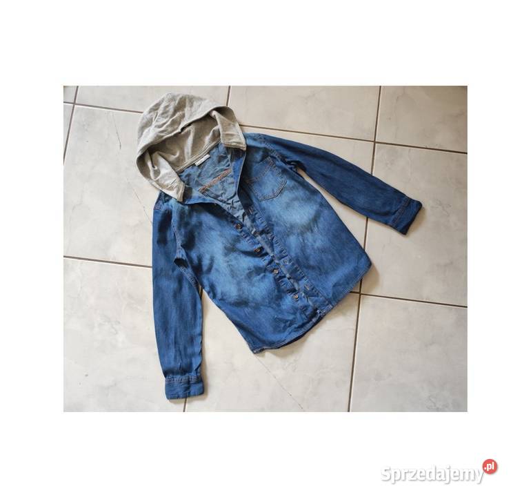 kurtka bluza dziecięca z kapturem koszula jeans
