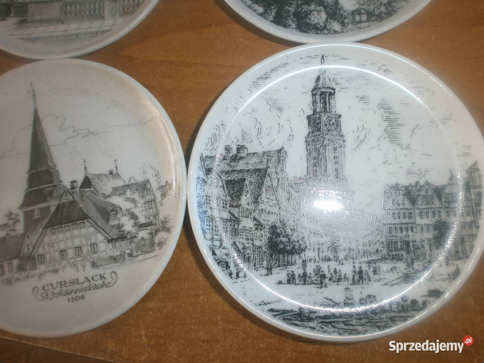 talerzyki miast Niemcy 8 sztuk