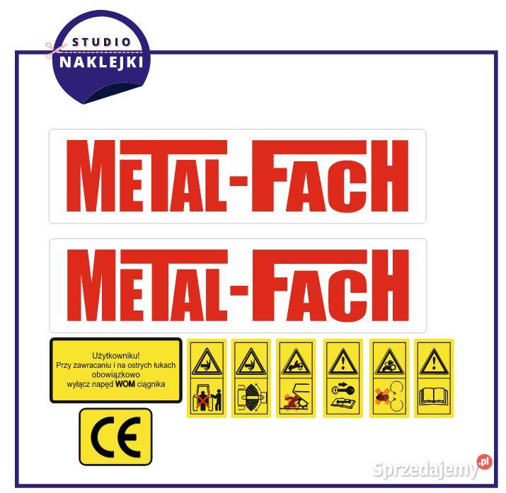 Naklejki Prasa Metalfach piktogramy ostrzegawcze Pozostałe Łagów