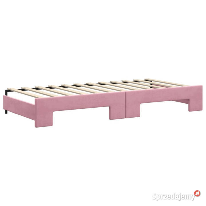 Sofa rozsuwana różowa aksamit 90x200 WM3197774 68cm Warszawa