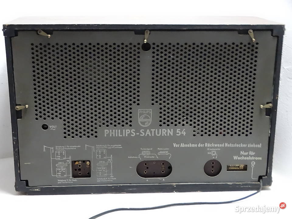 Stary Lampowy Odbiornik Radiowy Philips Saturn Antyki