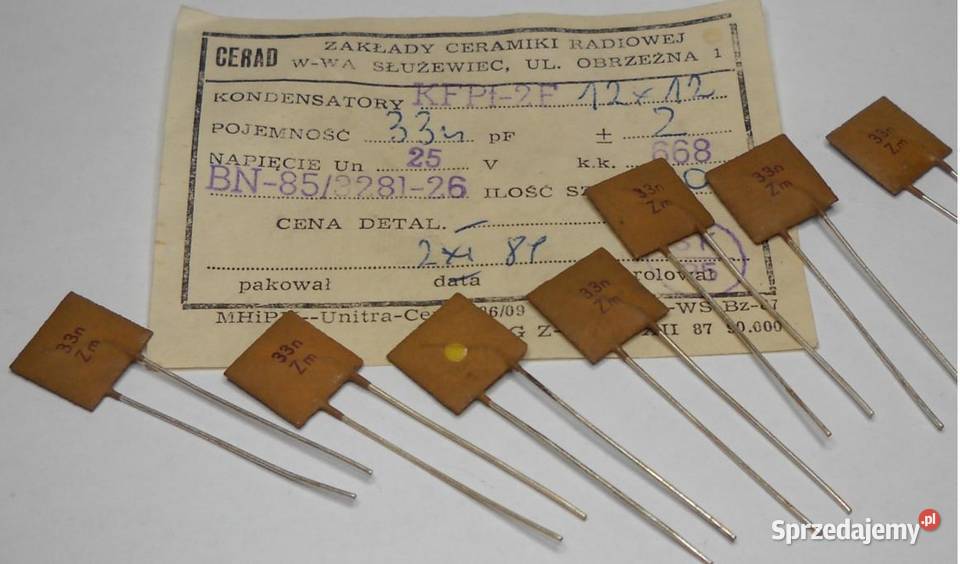 Kondensator 33nF 25V KFPf CERAD pomorskie Gdańsk
