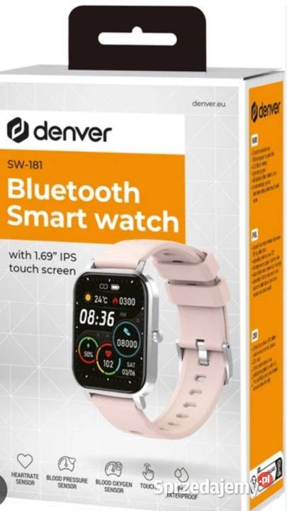 Smartwatch Bluetooth z czujnikiem tętna i
