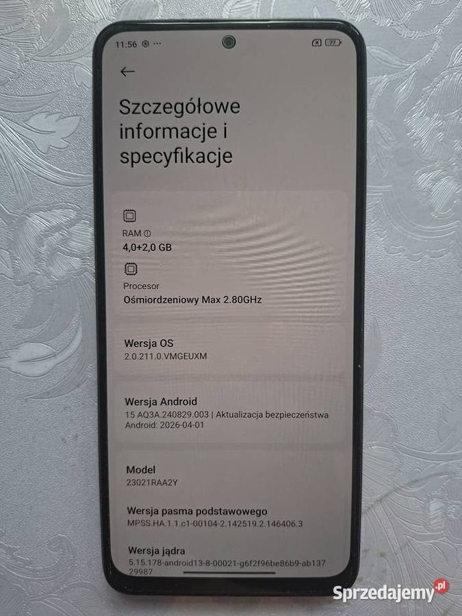 Smartfon Xiaomi Redmi Note 12 Onyx Gray 4128GB Małkinia Górna sprzedam