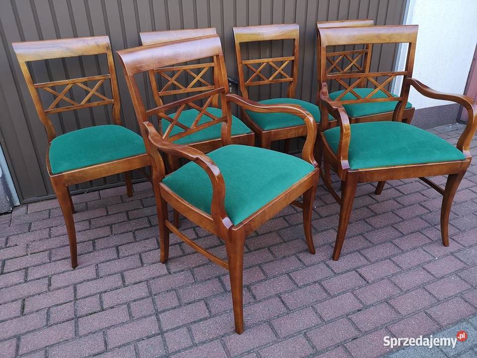 KrzesłaFotele 6 Komplet ARTDECO Biedermeier Swarzędz sprzedam