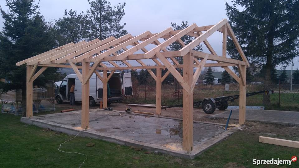Wiata garażowa 105 garaż drewniany Pozostałe mazowieckie Kozienice