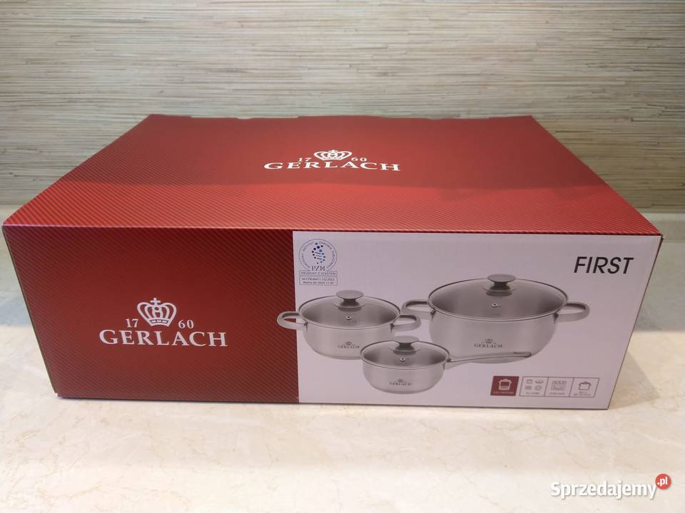 NAJTANIEJ Zestaw Garnków Garnki Rondel GERLACH 6 śląskie Zabrze