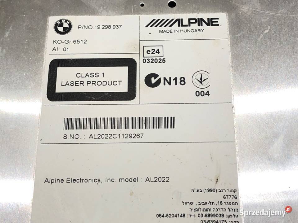 RADIO BMW F31 9298937 1219 ODTWARZACZ MULTIMEDIA Sprzęt audio fabryczny