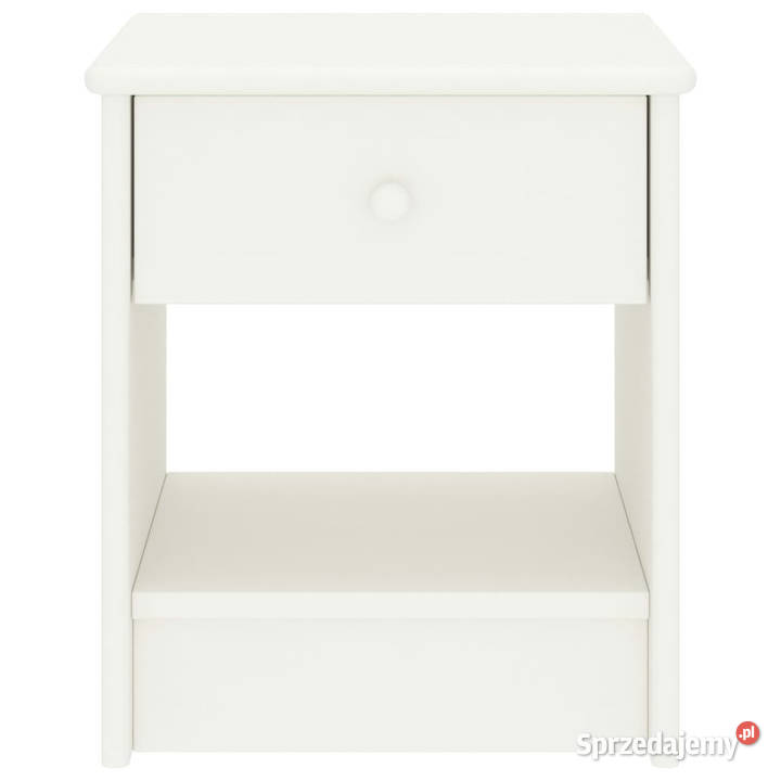 Szafka nocna biała 35x30x40 drewno sosnowe