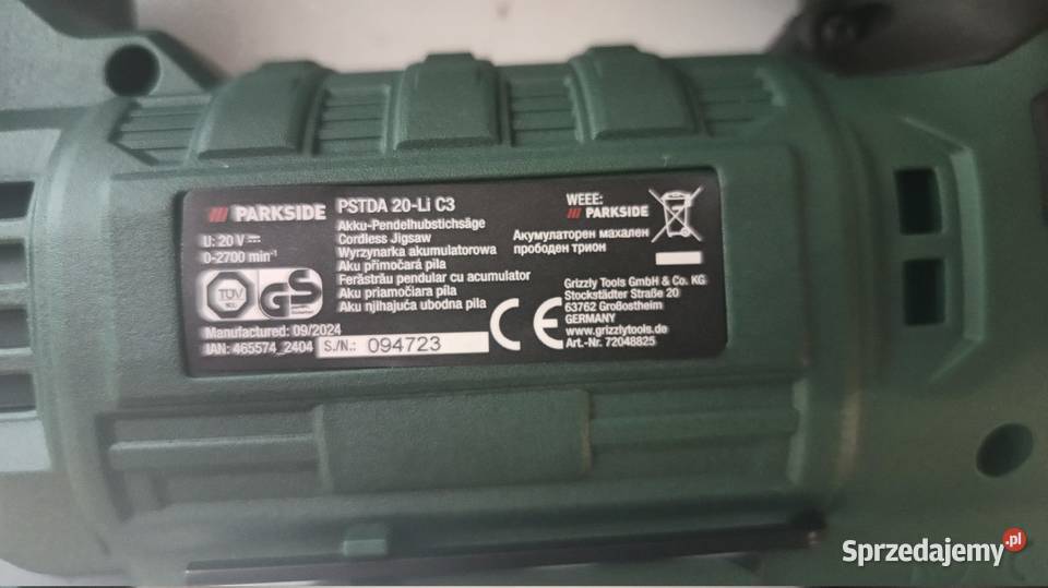 Wyrzynarka PARKSIDE 20V Katowice