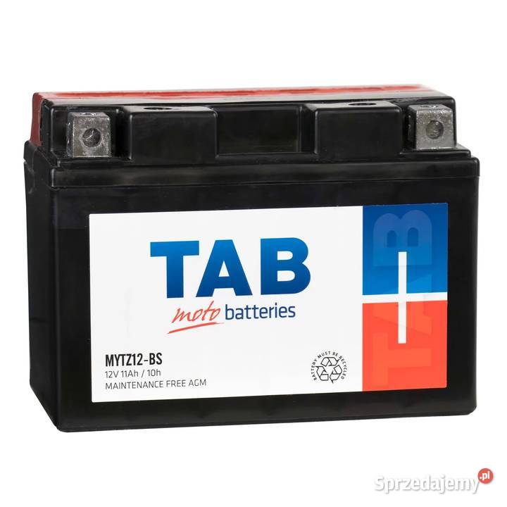 Akumulator motocyklowy TAB MYTZ12BS MYTZ12BS 12V Białobrzegi sprzedam