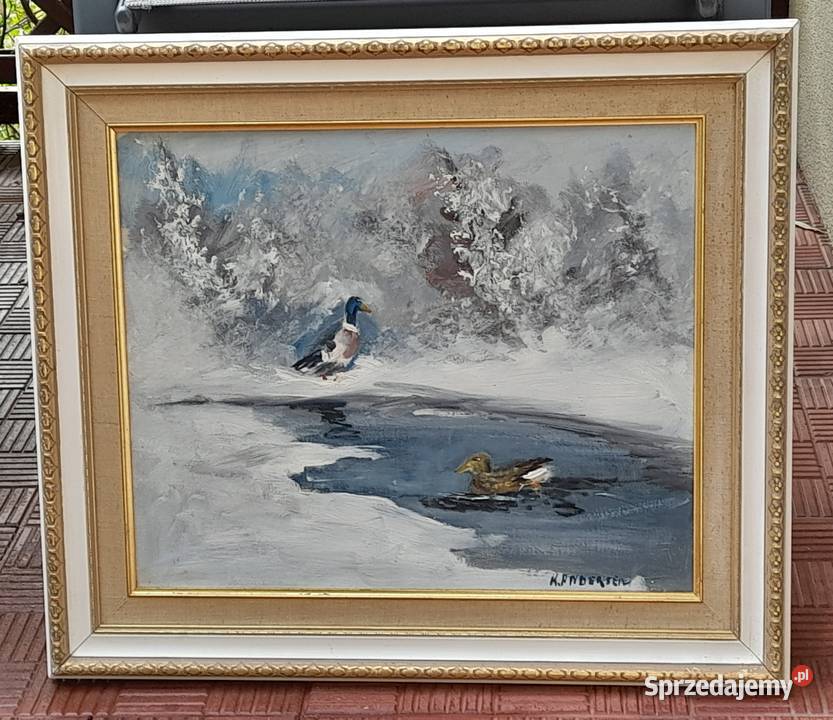 K Andersen Krajobraz zimowy obraz olejny Iłża