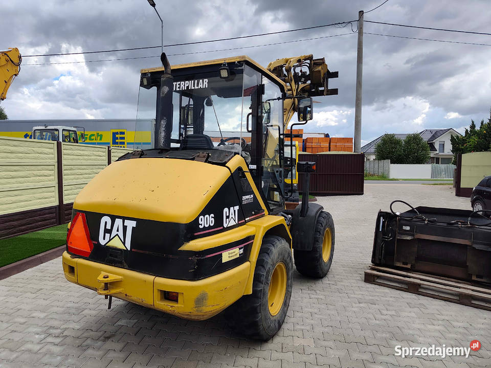 Ładowarka kołowa CAT 906 łyżka krokodyl widły Strzyżew