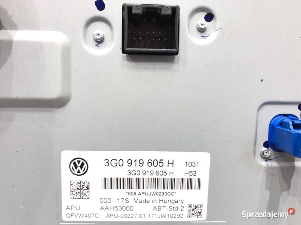 RADIO VW GOLF VII 3G0919605H ODTWARZACZ