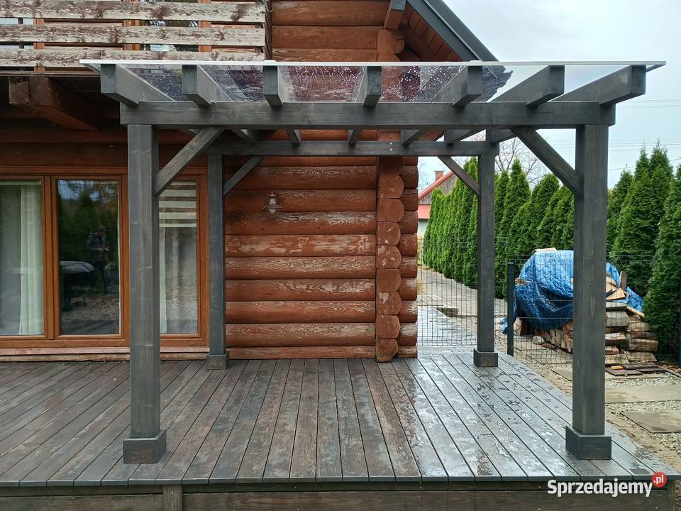 Taras drewniany zadaszenie tarasu architektura Pozostałe Pozostałe sprzedam