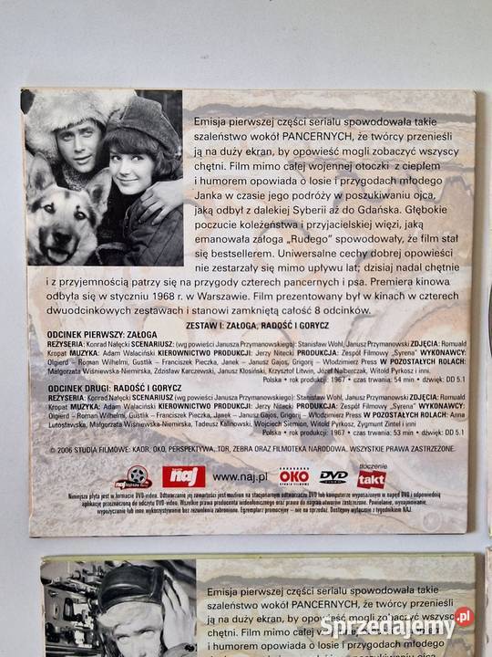 Płyt DVD Czterej pancerni i pies 4 sztuki