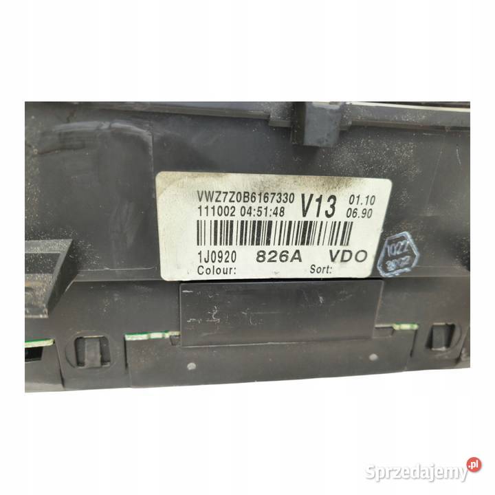LICZNIK ZEGARY 1J0920826A VW Golf IV Bora 14 16 Części samochodowe Chełm