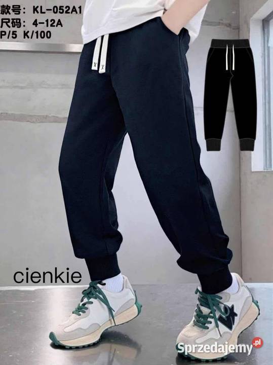 Spodnie czarne chłopięce Rybnik