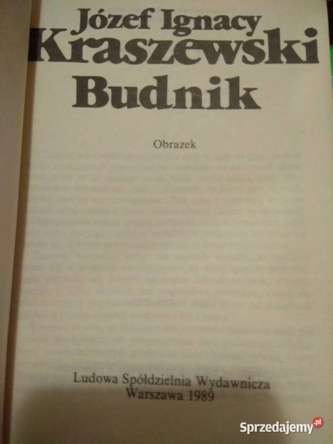 Książki Kraszewski Budnik antykwariaty szkolne Warszawa