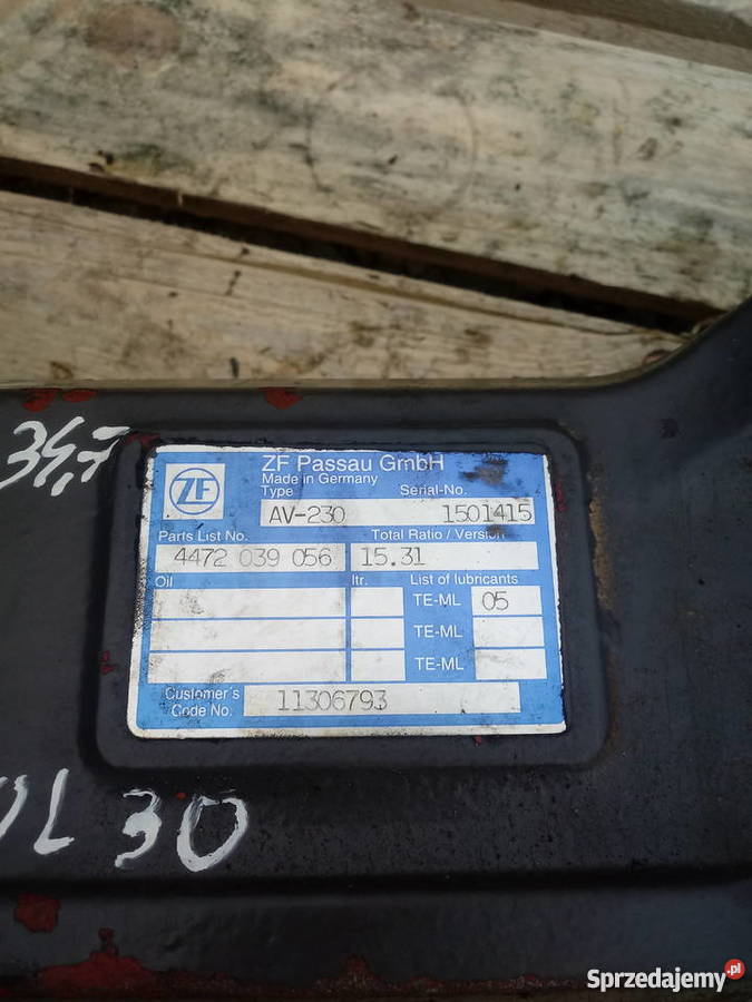 Dyferencjał ZF AV230 Volvo L30 L35 1041 Kielce