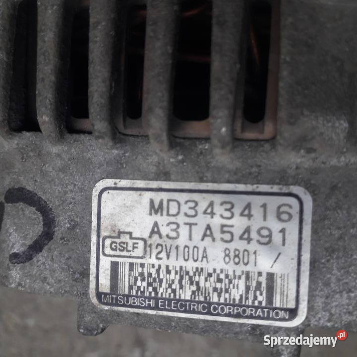 Altermator Mitsubishi Carisma 9599r 18 16v GDI Rok produkcji 1999 Żabno