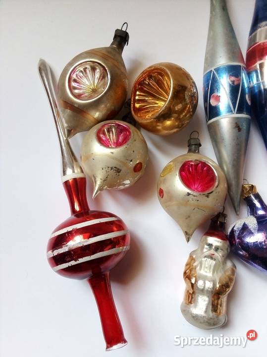 stare bombki szklane vintage PRL Częstochowa