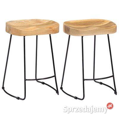 vidaXL Stołki barowe Gavin 2 lite drewno Meble mazowieckie Warszawa