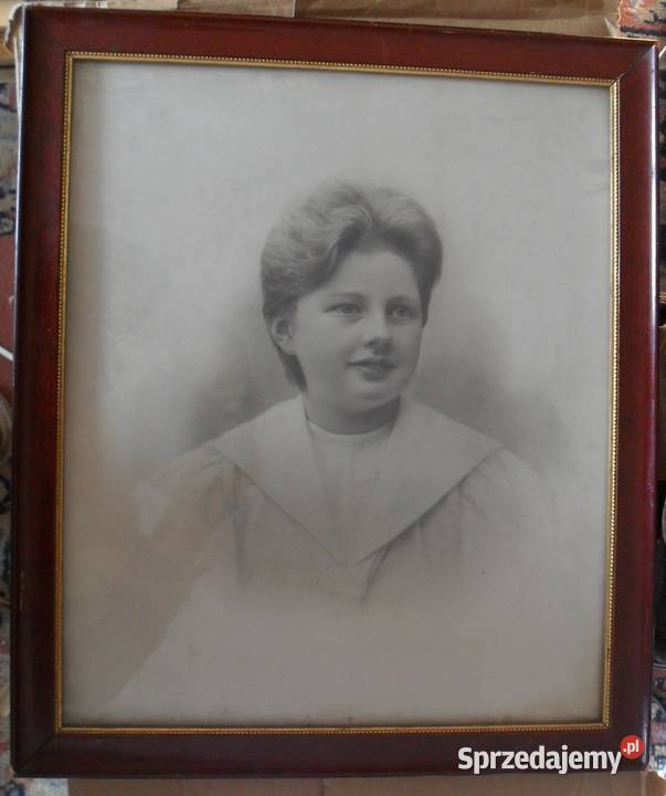 Przedwojenna Rama ze starym Zdjęciem Duża mazowieckie Warszawa