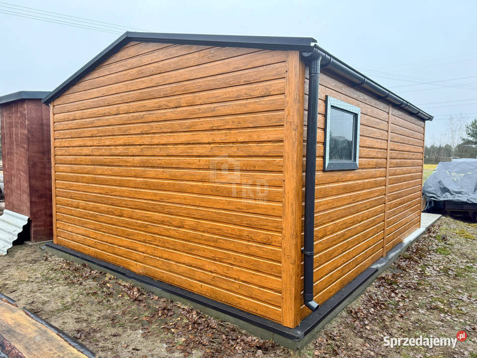 Garaż blaszany 45x6m Brama dwuskrzydłowa drzwi Przasnysz