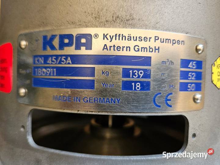 Pompa wysokociśnieniowa KPA KN 455A 11 wielkopolskie Krotoszyn